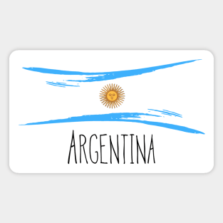 Argentina Flag Jersey Vintage Futbol Soccer Remera Argentina Magnet